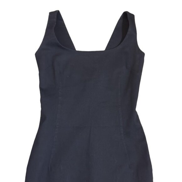 Dolce & Gabbana Black Stretch Midi Scoop Neck Sleeveless Sheath Dress 24/38 - Picture 6 of 12